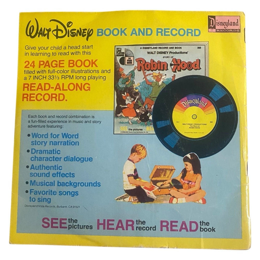 Walt Disney’s The Rescuers 24 Page Read-Along Book and Record - Picture 6 of 7